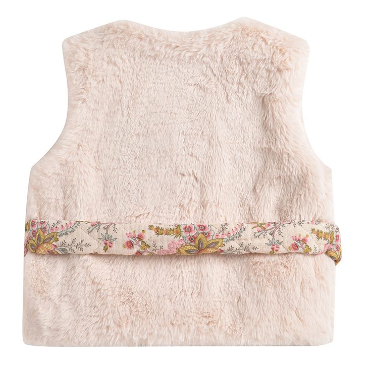 Eva Reversible Vest | Cream French Flowers