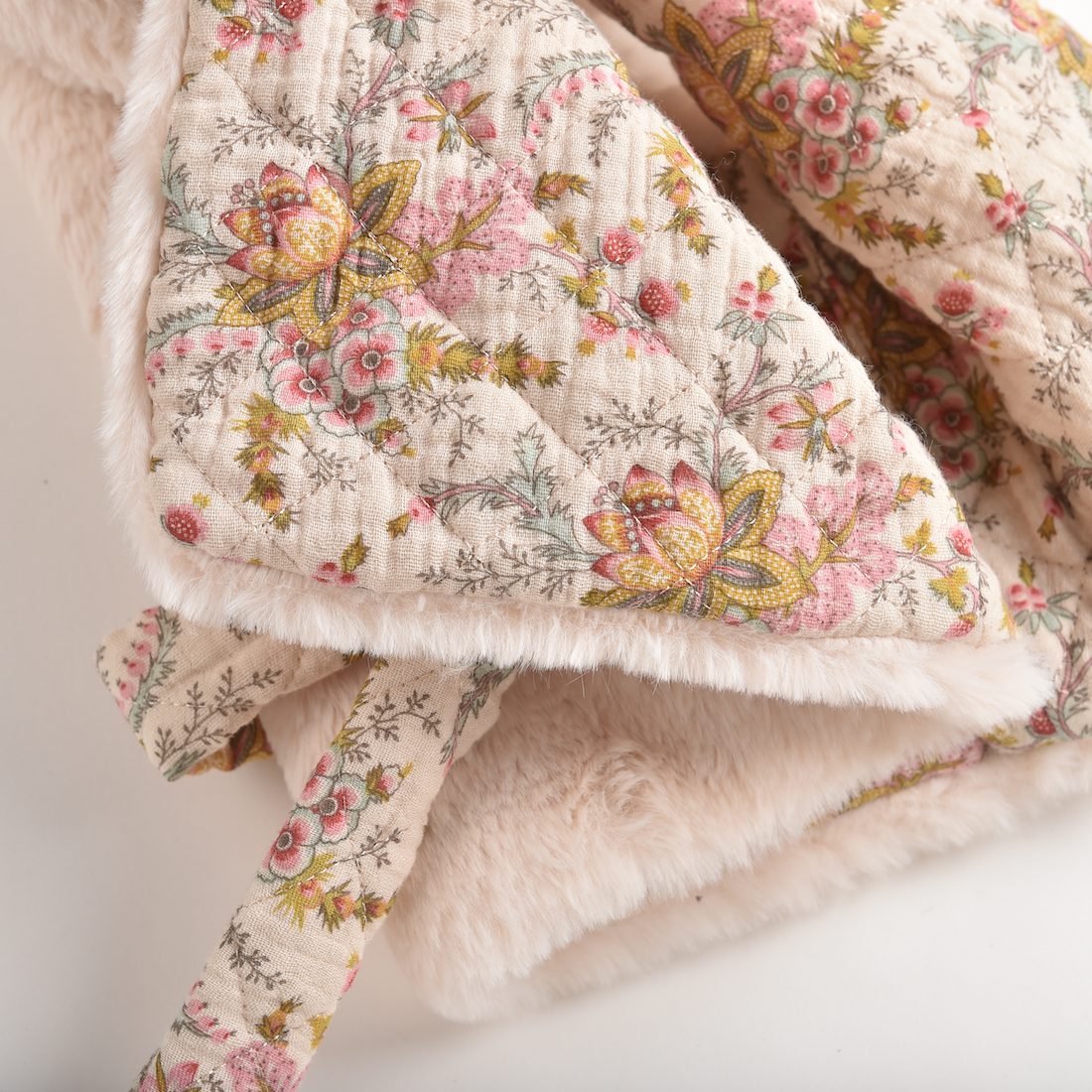 Eva Reversible Vest | Cream French Flowers