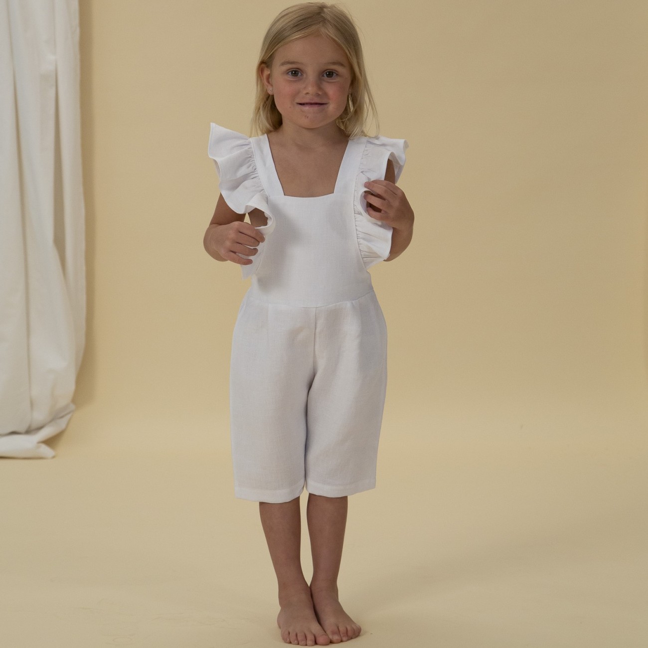 Florence Dungarees | White