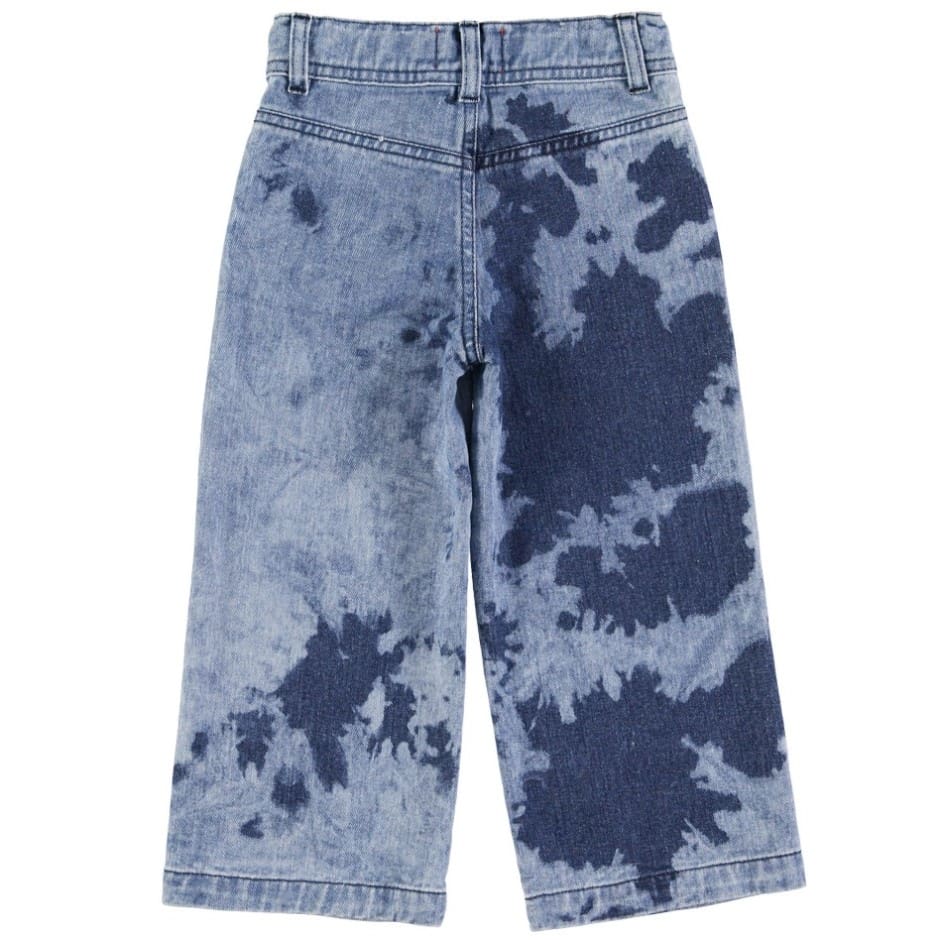Flare Trousers | Blue Tie Dye Denim