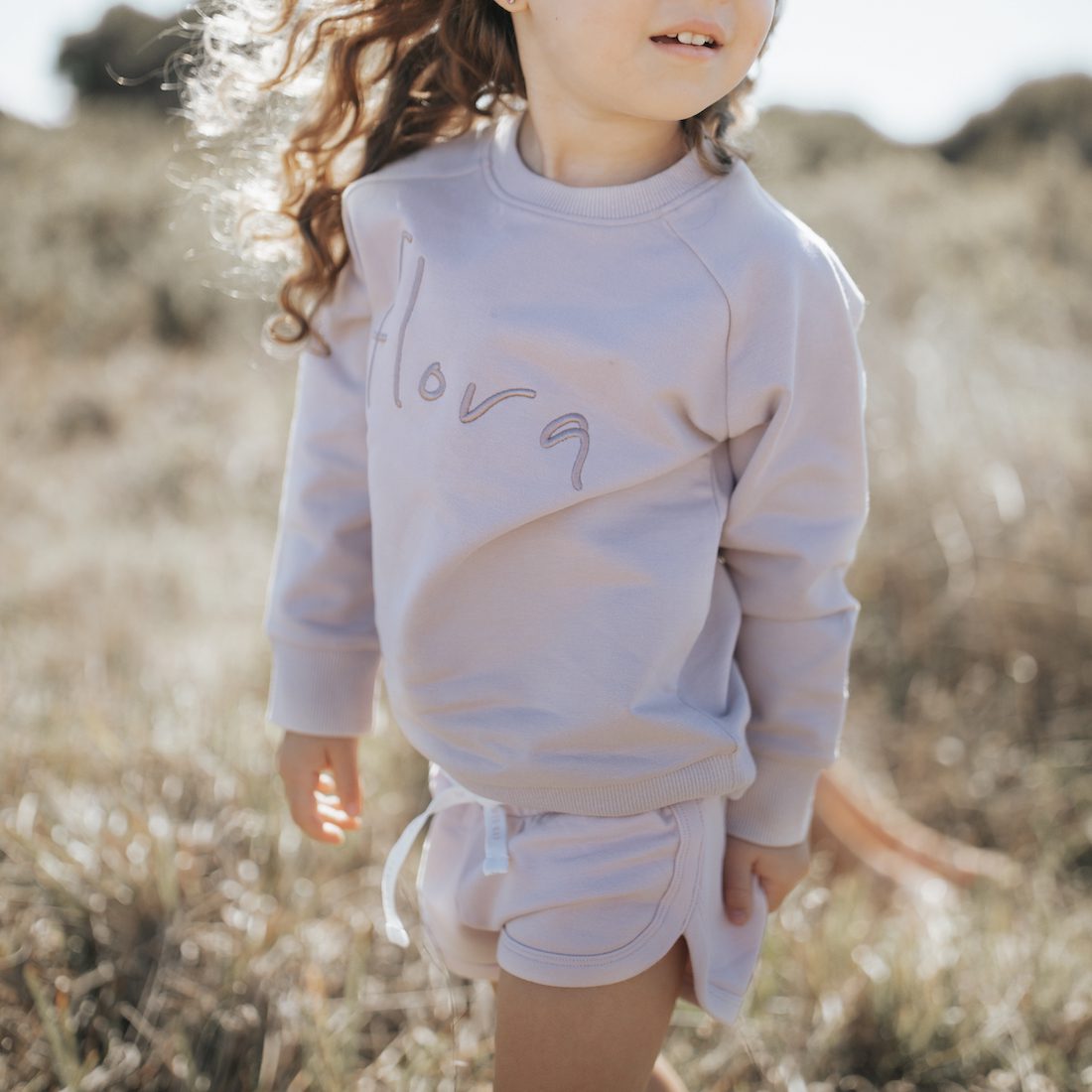 Flora Sweatshirt & Ivy Shortie | Almost Mauve