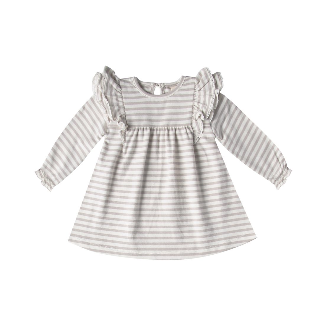 Flutter Dress & Gathered Bloomer | Fog Stripe