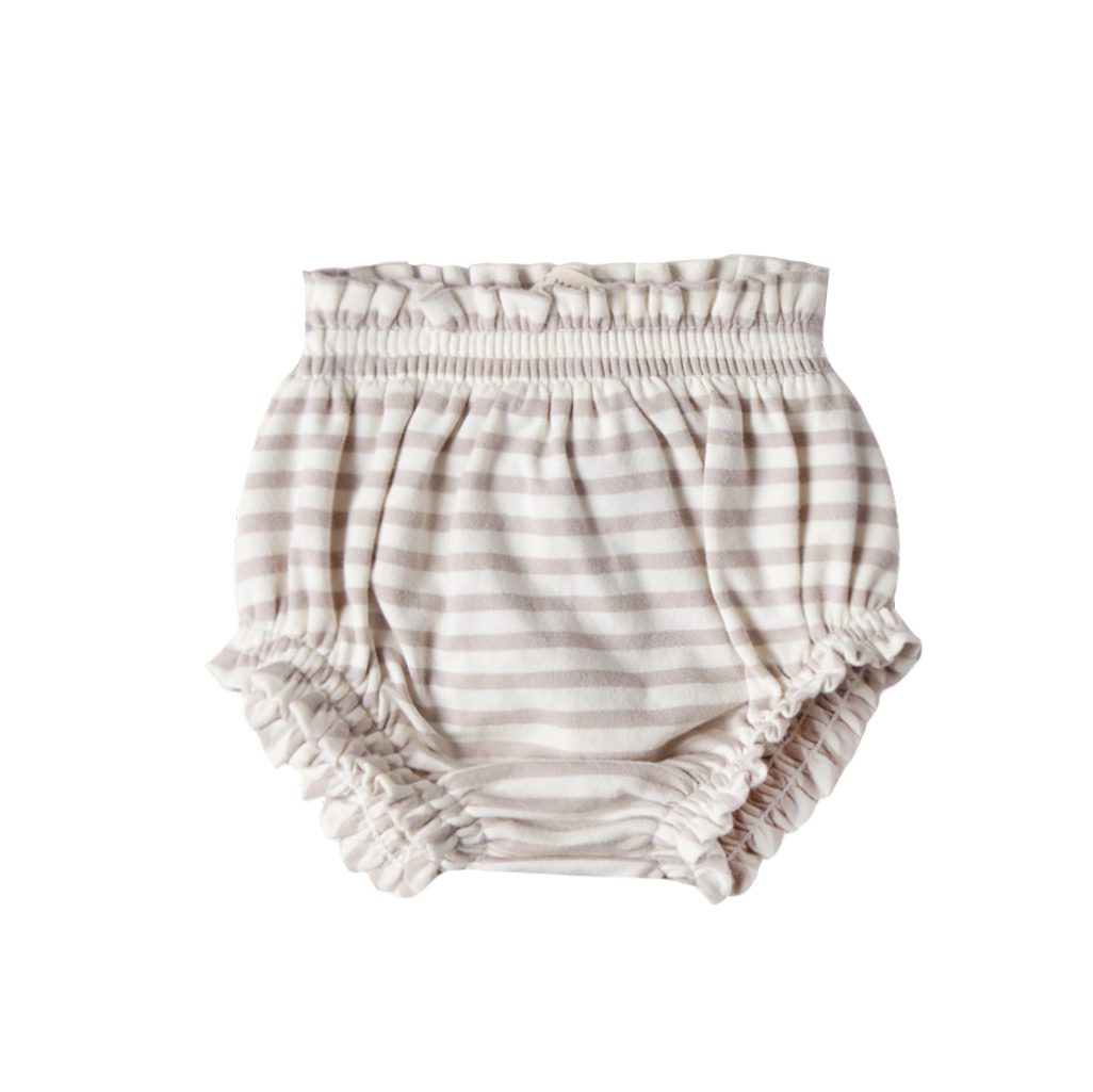 Flutter Dress & Gathered Bloomer | Fog Stripe