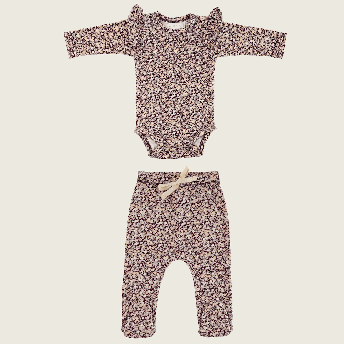Frill Bodysuit & Footed Pants| Lily Of The Valley