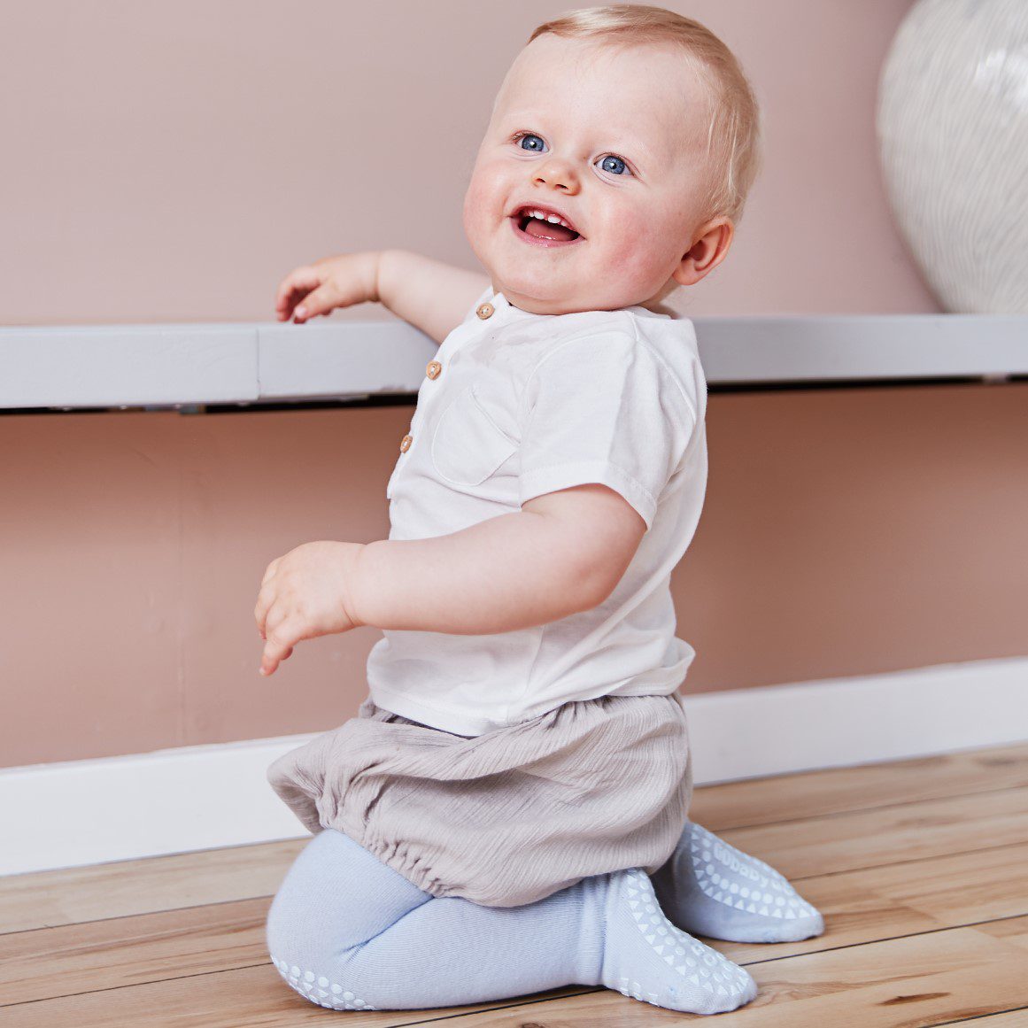 Crawling Tights | Sky Blue