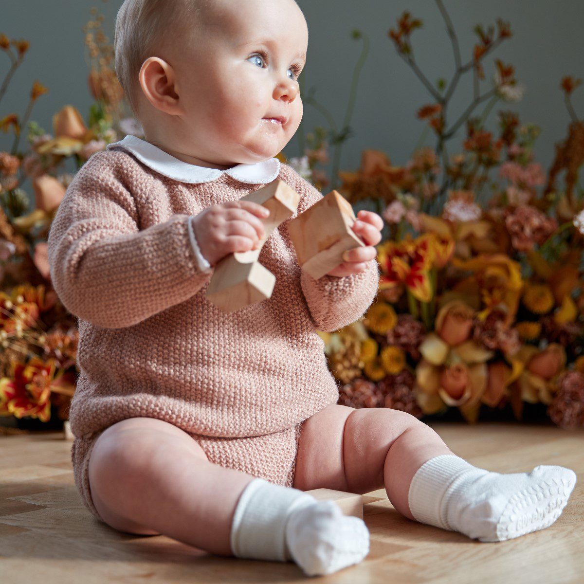 Bamboo Non-Slip Socks | Off White