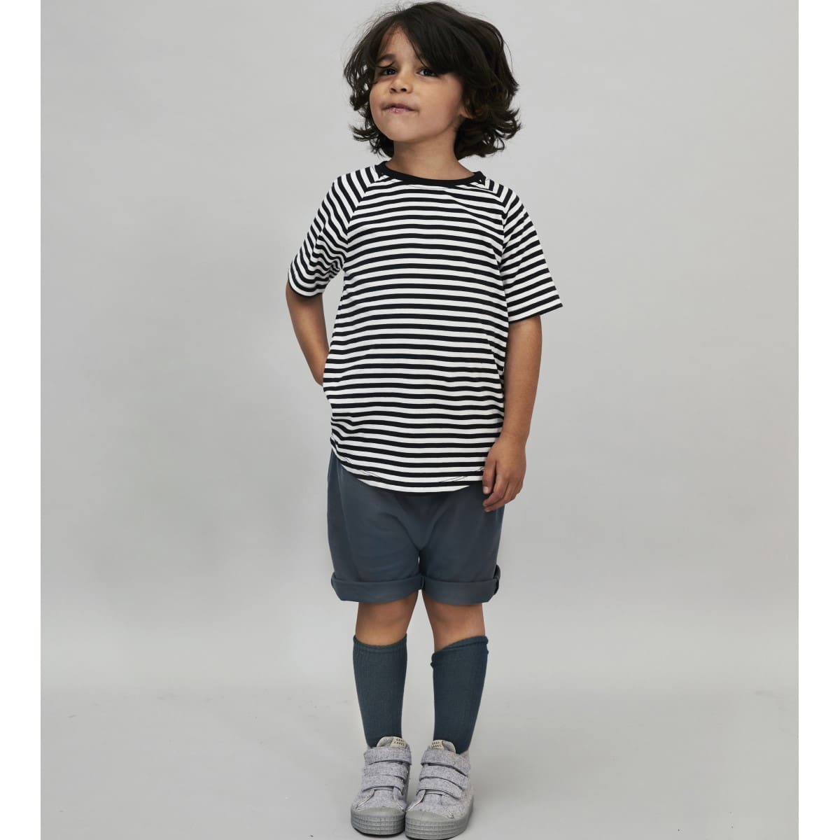 Crewneck Tee | Nearly Black/Off White