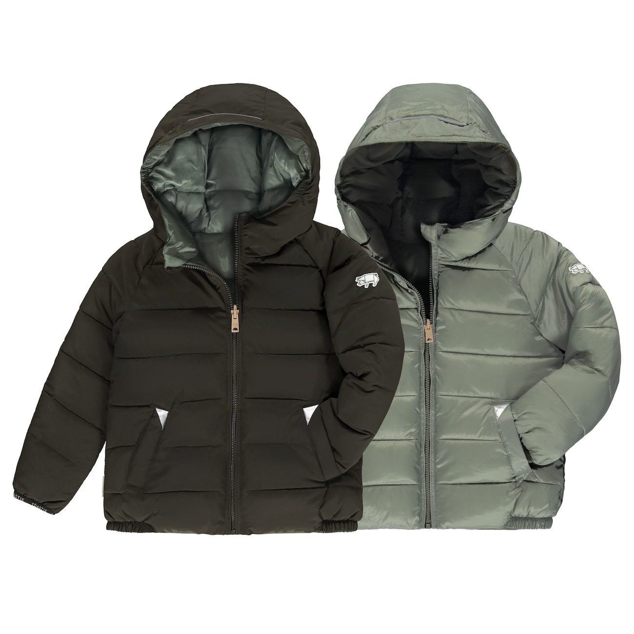 EcoReversible Puffer | Antique Olive, Sage