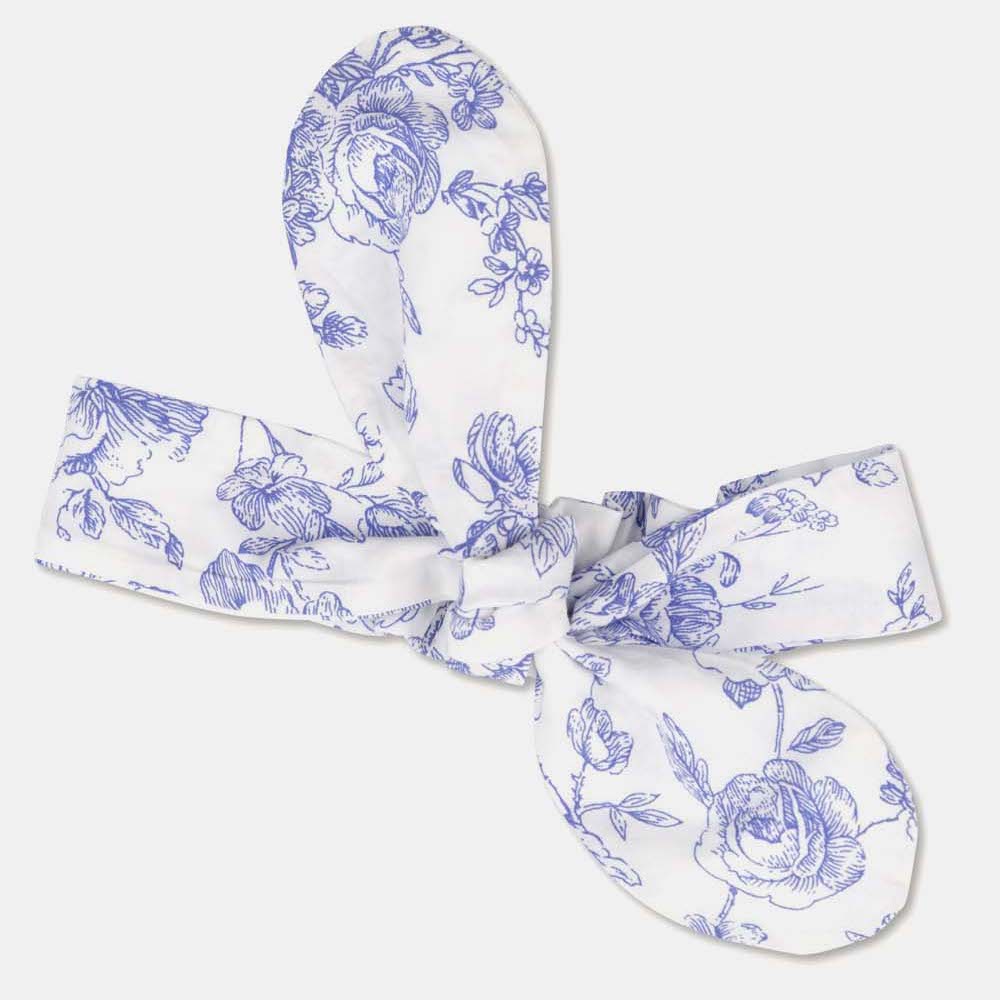 Headband | Floral Ivory Blue
