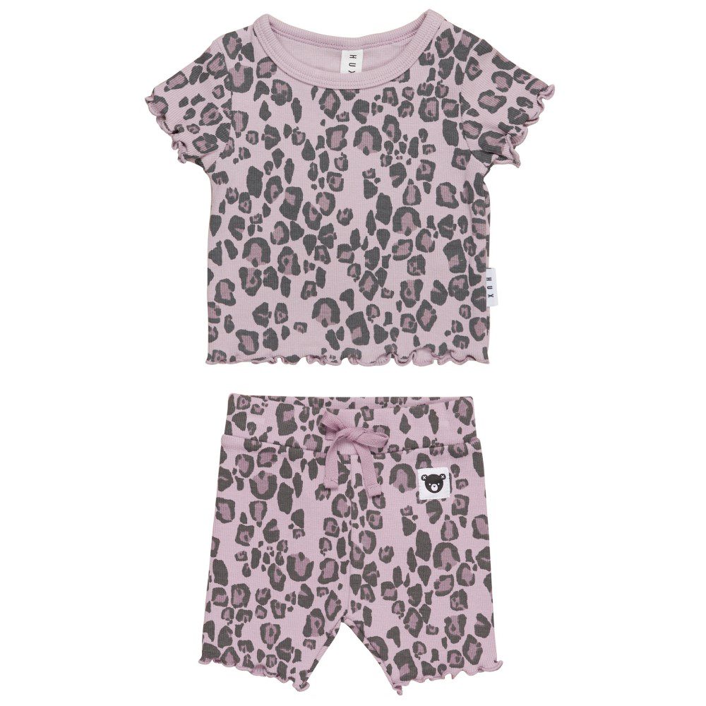 Lilac Jaguar Rib Tee & Rib Short