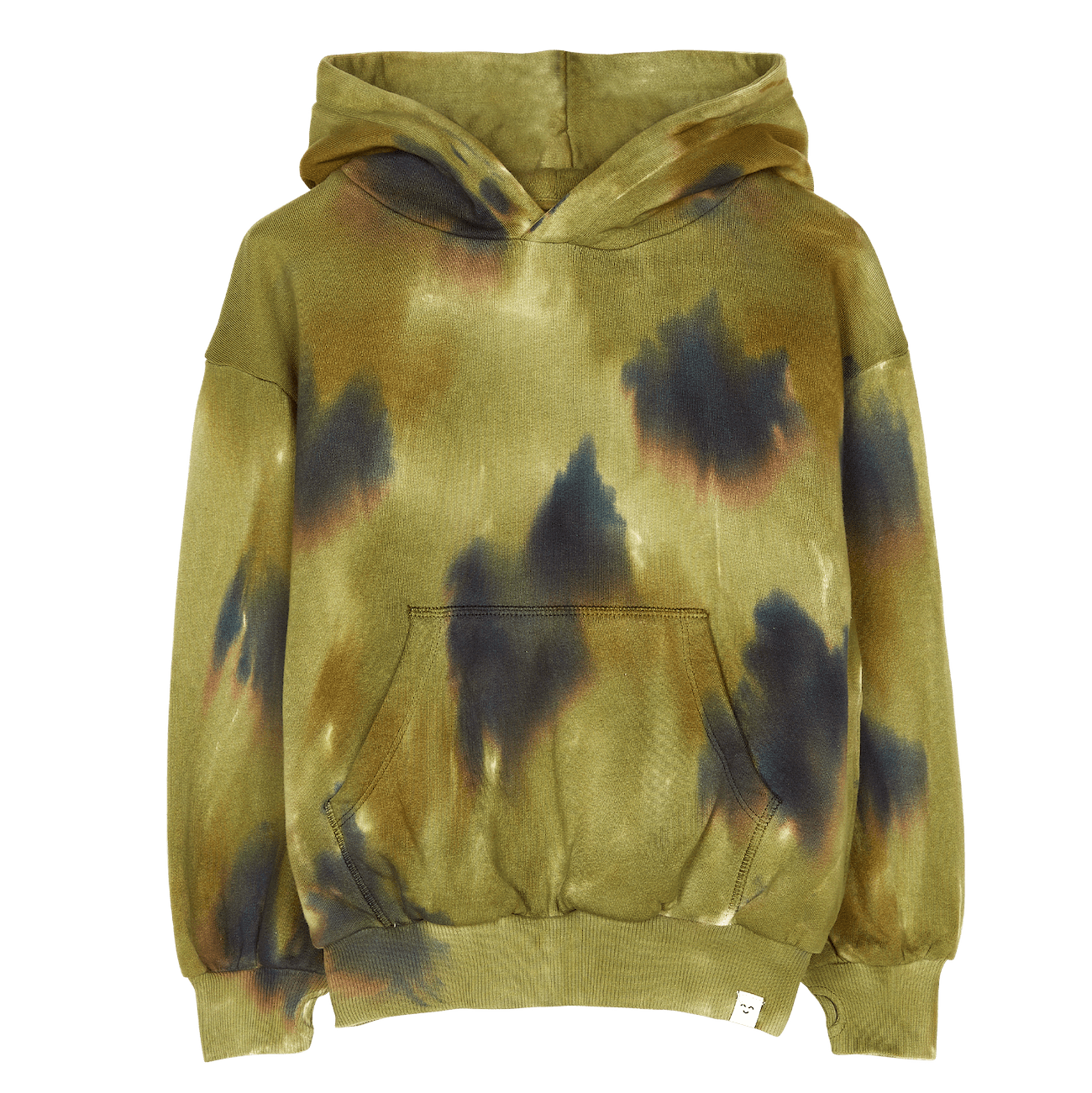 Horst Tie & Dye Hooded Sweater | Dark Olive