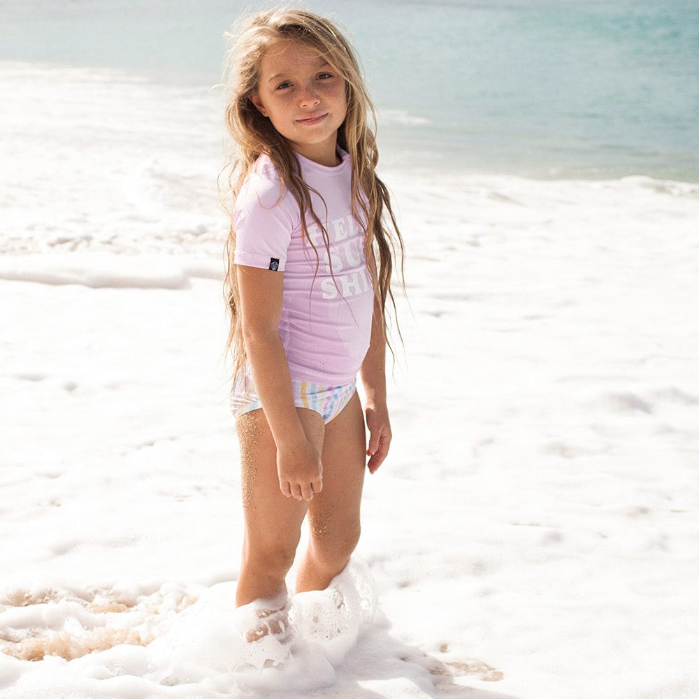 Hello Sunshine Rash Vest & Rainbow Bikini Bottoms