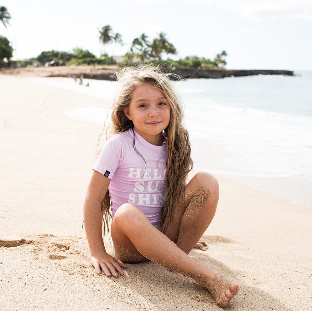 Hello Sunshine Rash Vest & Rainbow Bikini Bottoms