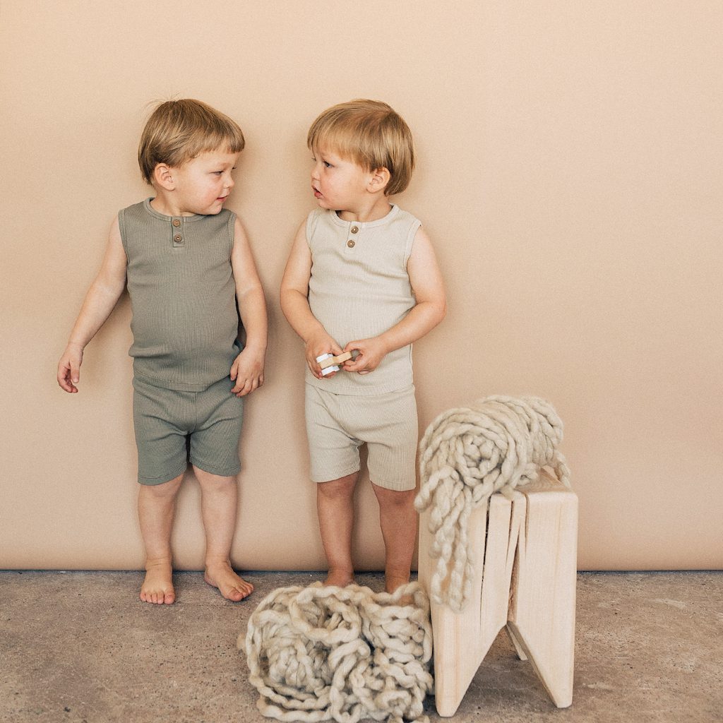 Henley Tank & Shorties | Vanilla