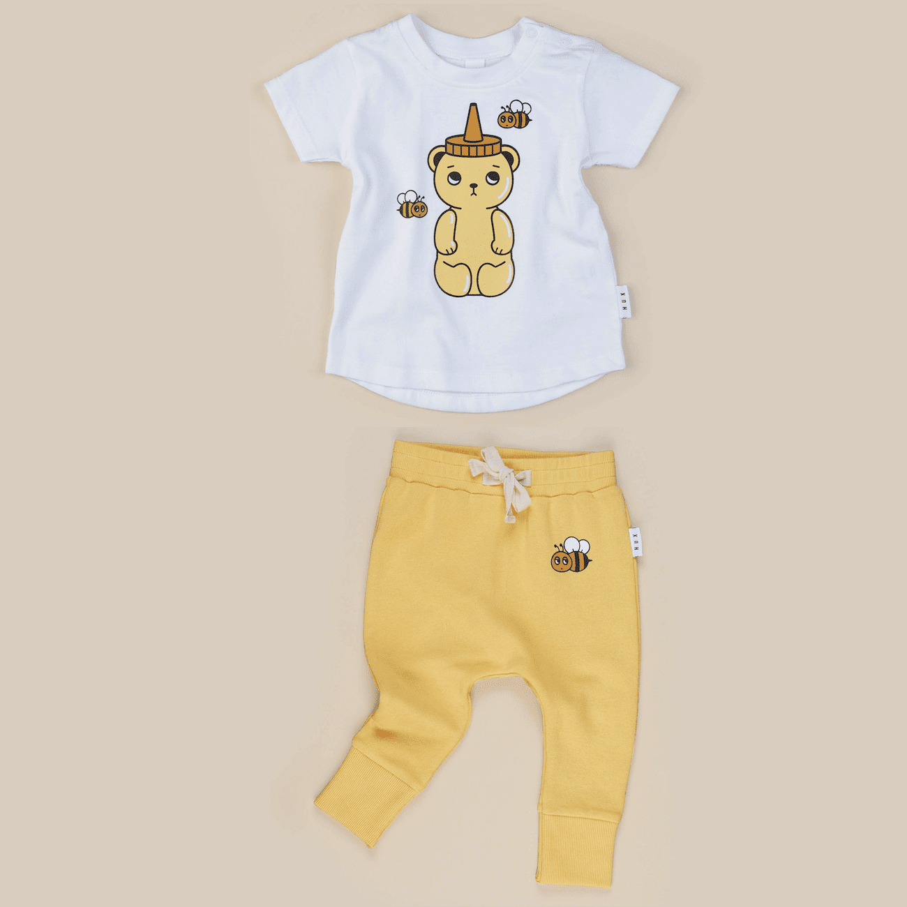 Honey Bear T-Shirt & Honey Bee Drop Crotch Pants