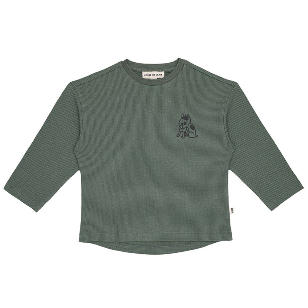 Soft Waffle Overzied L/S Tee & Camel Twill Chino