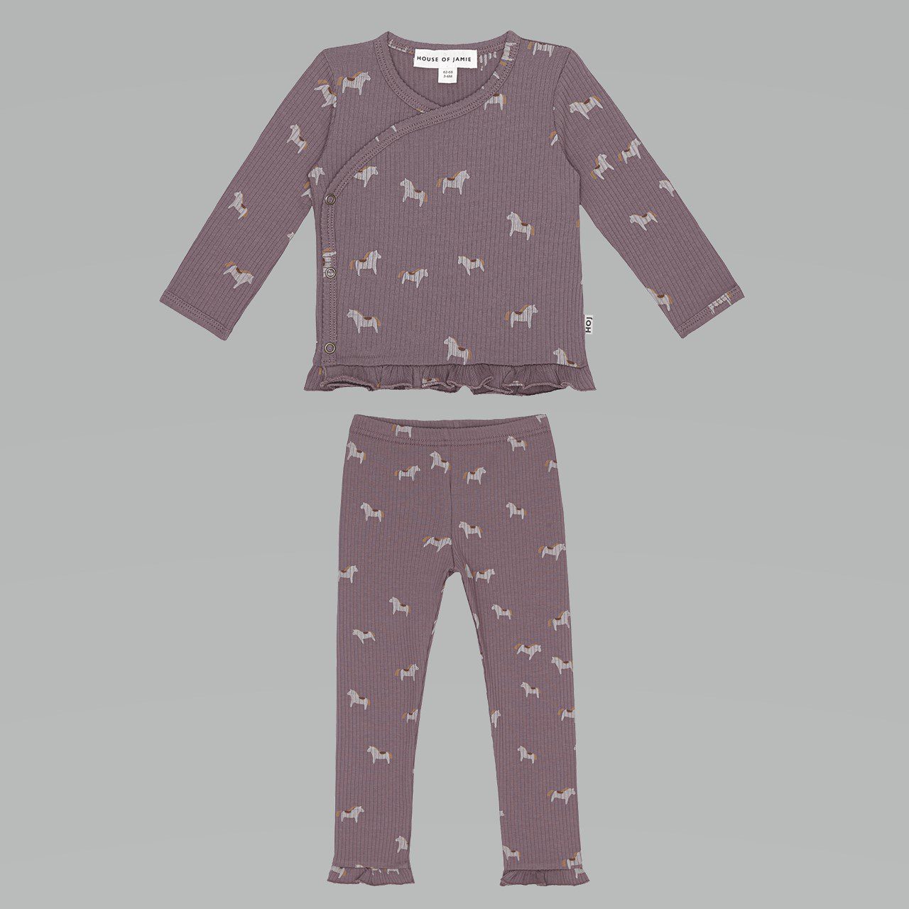 Rib Wrap Tee & Rib Ruffle Leggings | Dala Horse