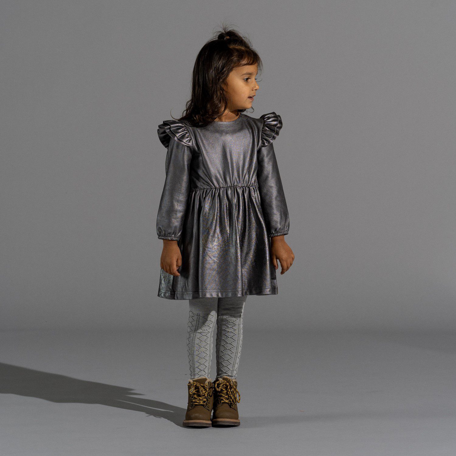 Metallic Dress | Grey