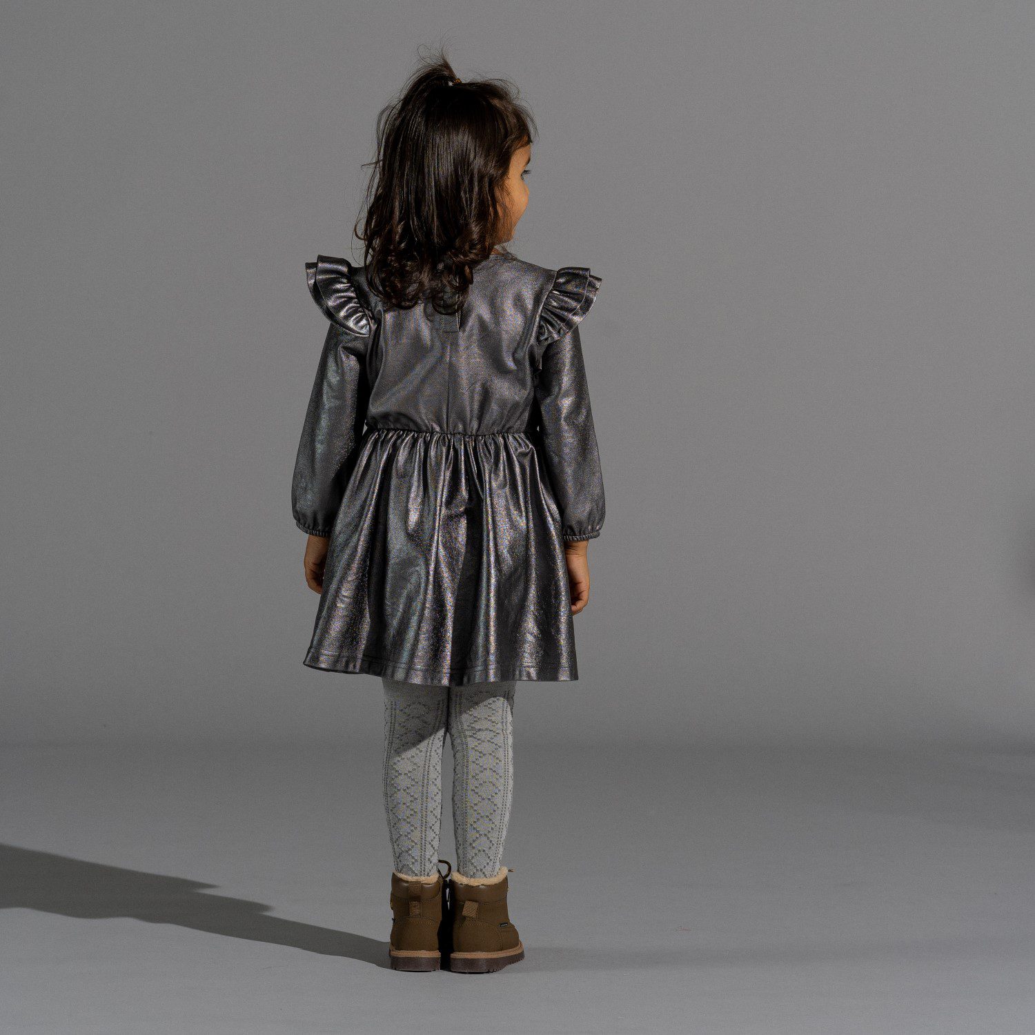 Metallic Dress | Grey