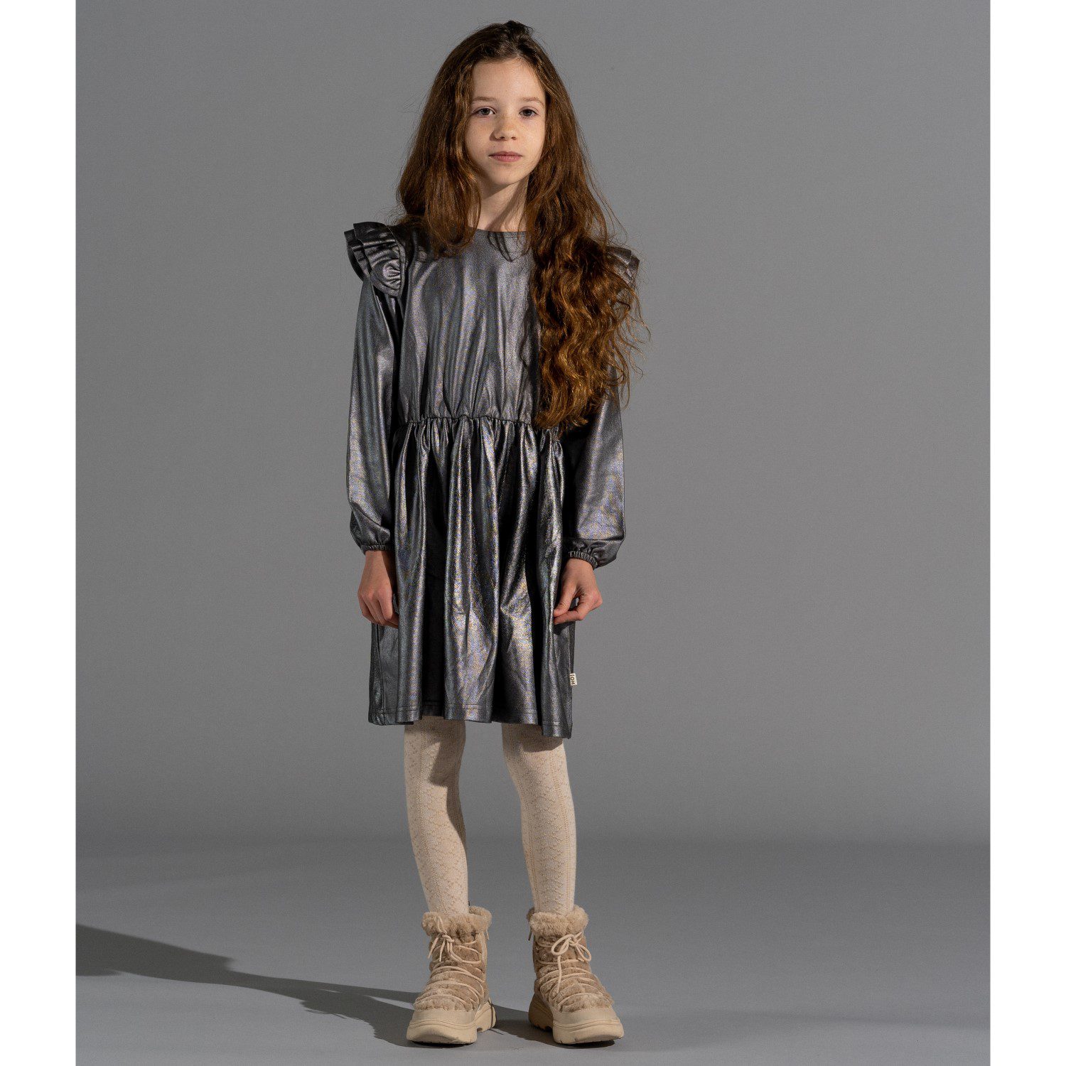 Metallic Dress | Grey