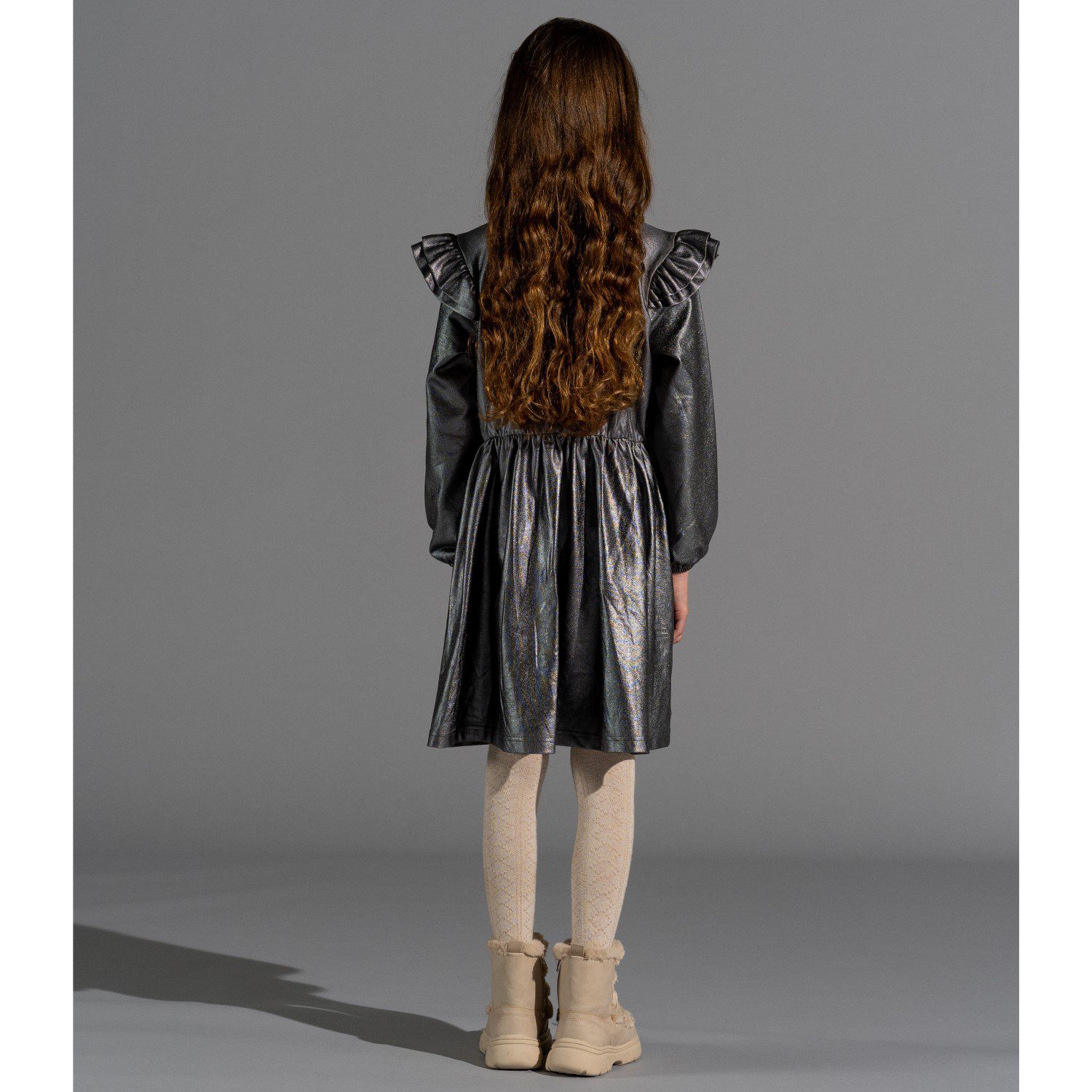 Metallic Dress | Grey