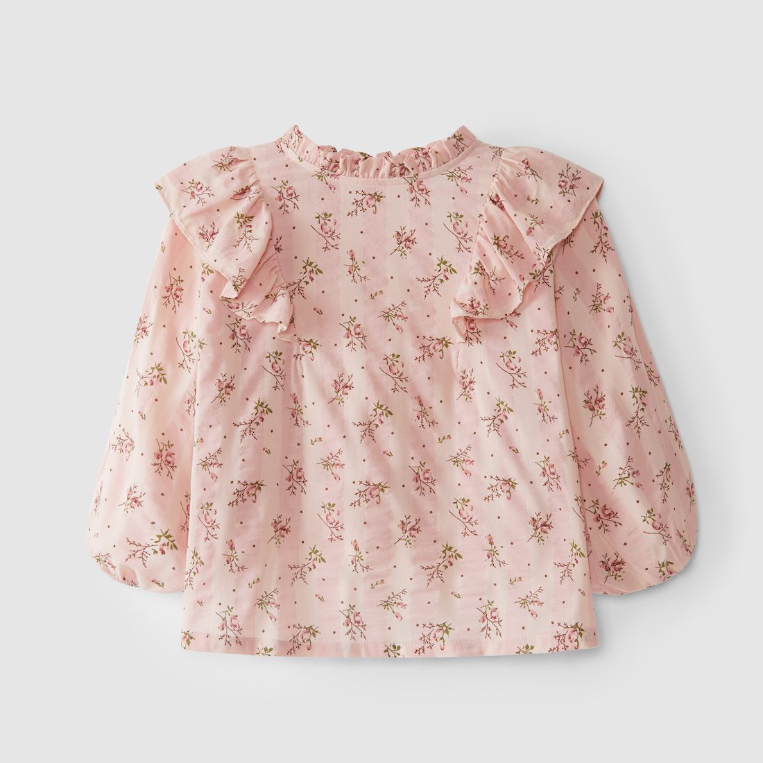 Corduroy Pinafore Dress & Floral Blouse