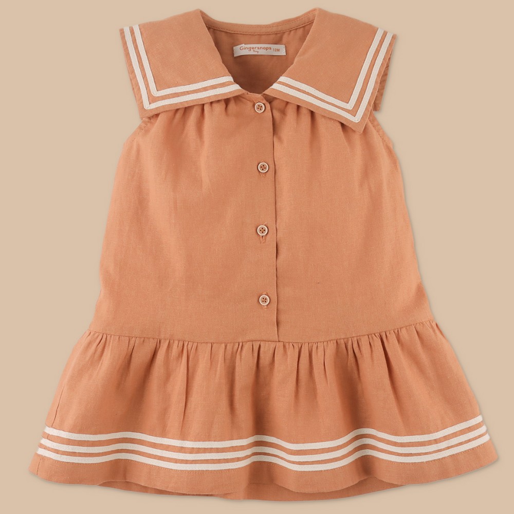 Baby Cassia Dress W/ Sailor Collar