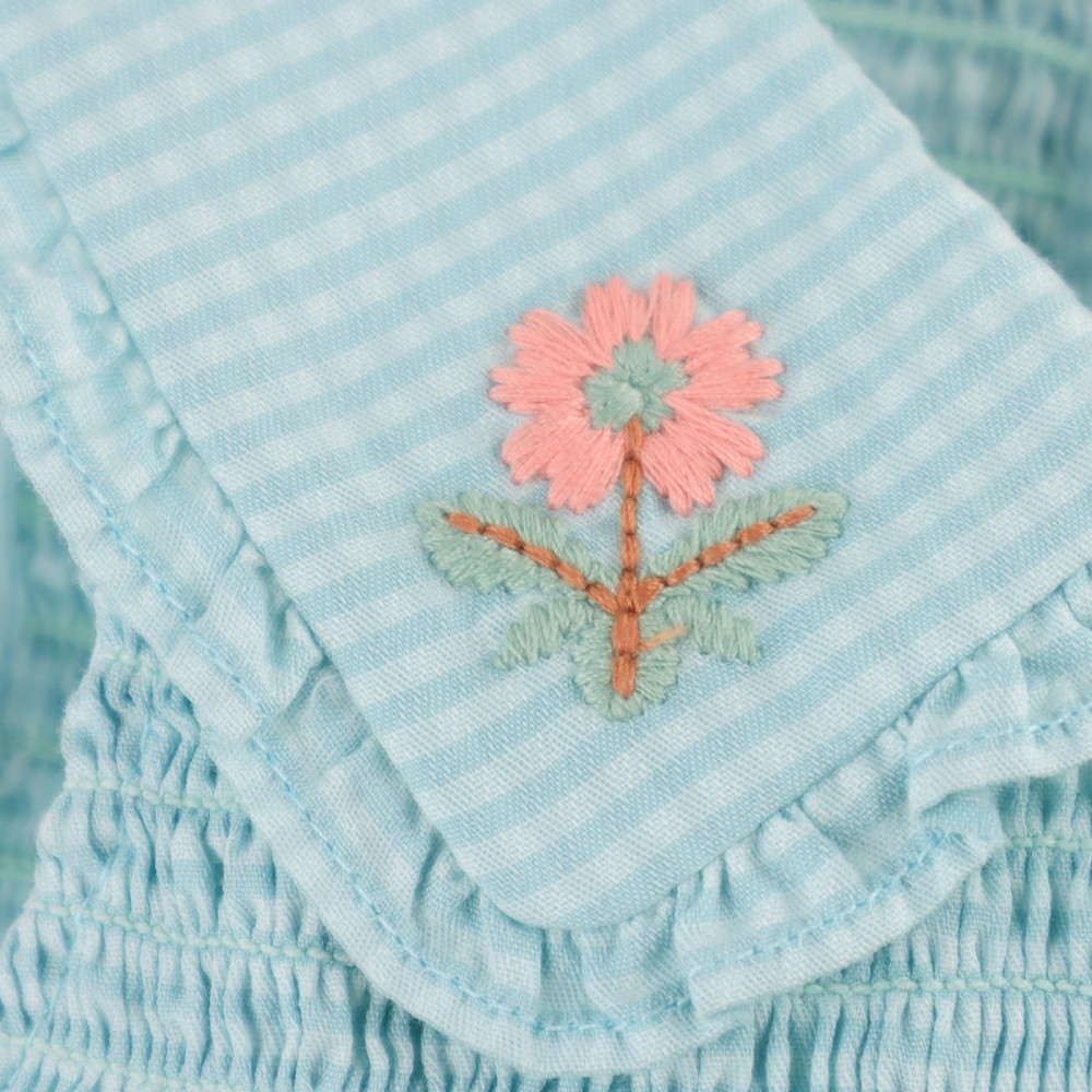 Baby Celeste Dress W/ Embroidered Collar
