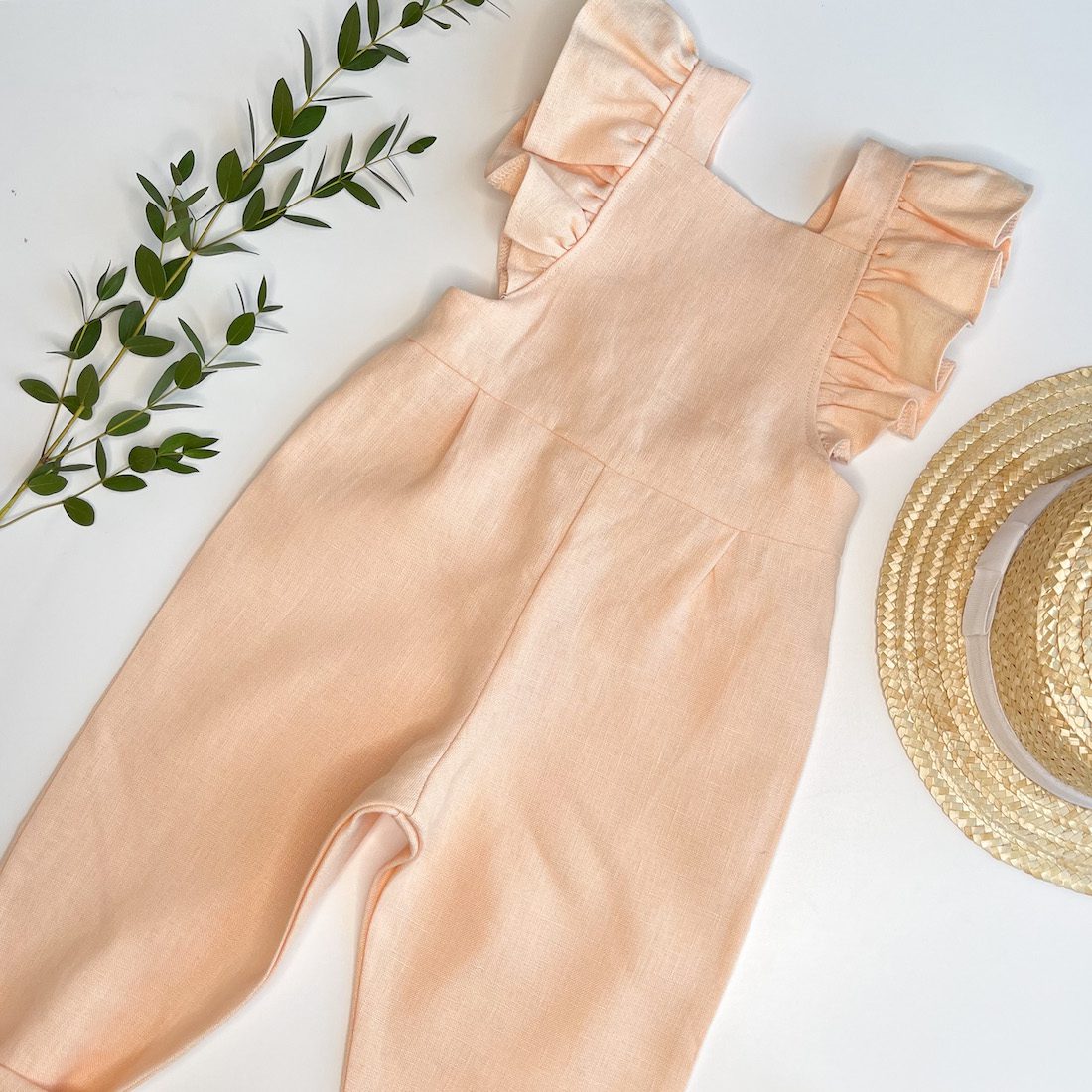 Florence Dungarees | Peach