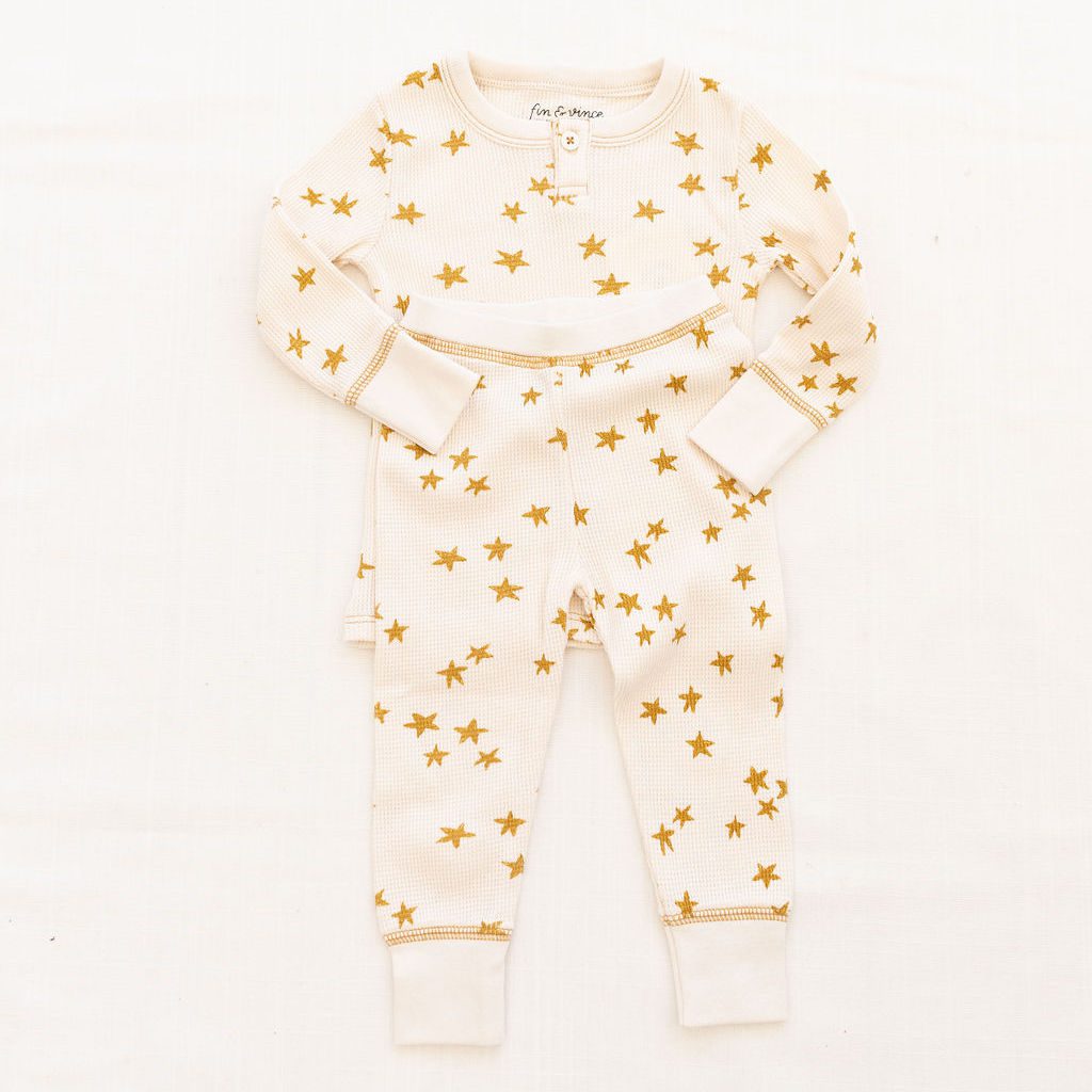 Waffle Henley Top & Pant | Starry Sky