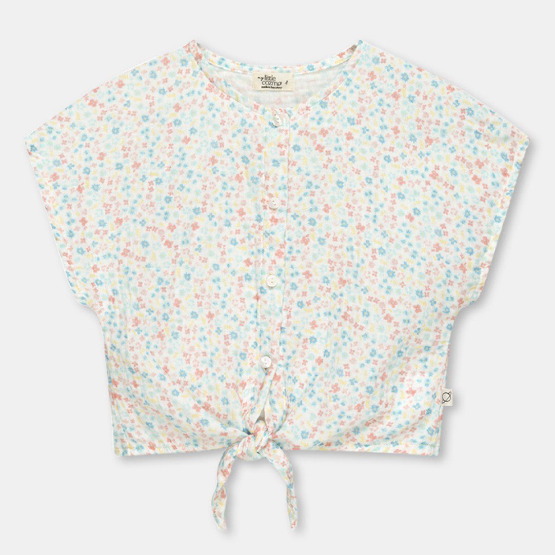 Joan Knotted Blouse & Blanche Skirt Shorts | Gauze Floral