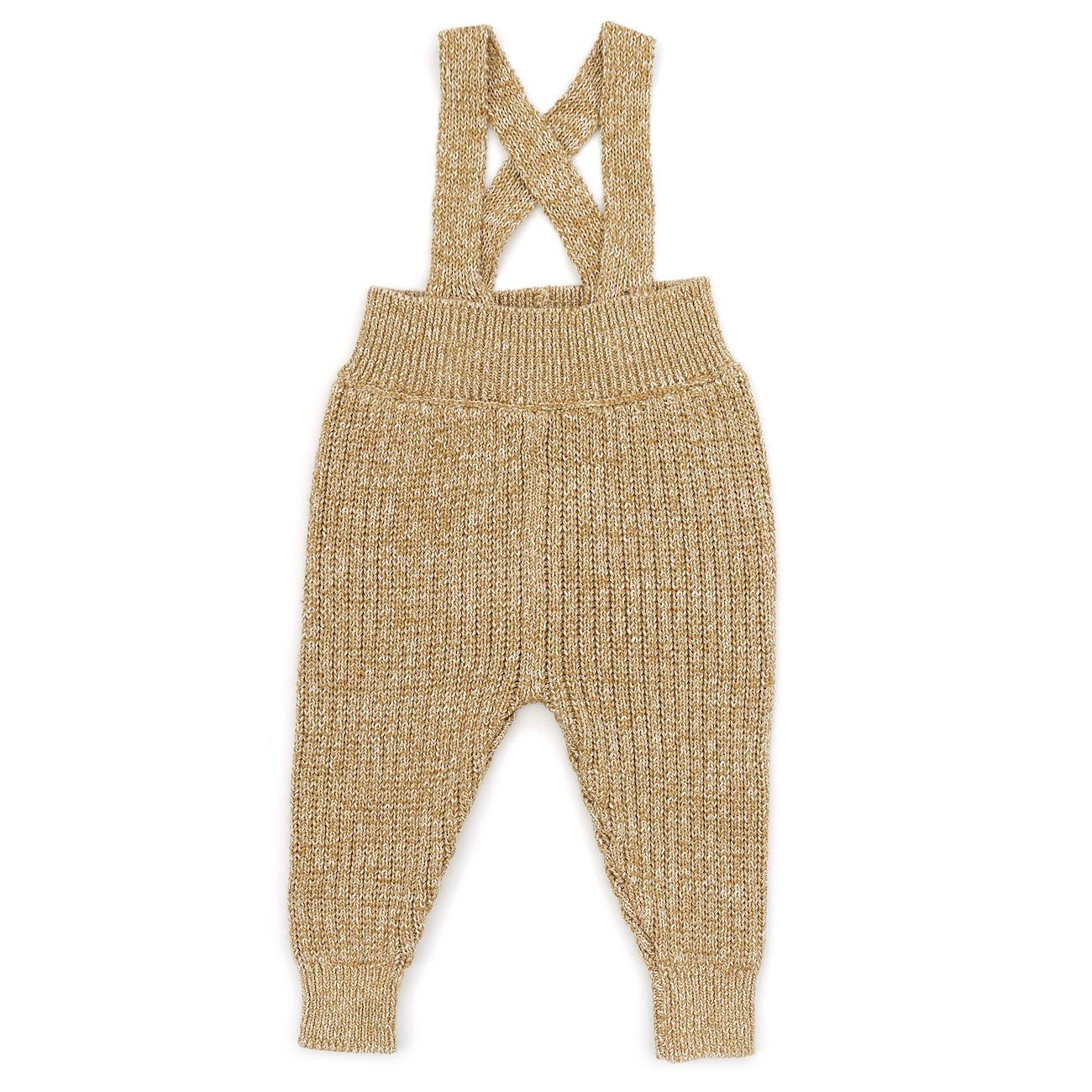 Cameron Sweater Natrual & Suspender Pant Gold Marl