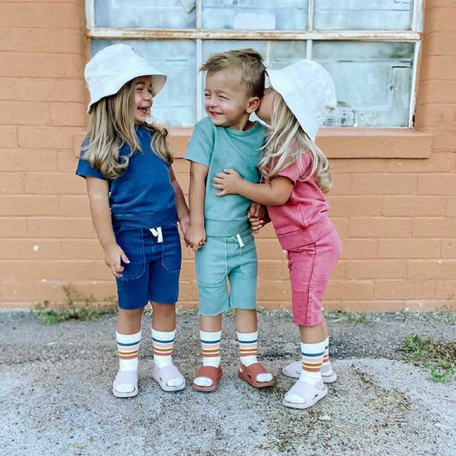 French Terry Tee & Shorts Set | Indigo