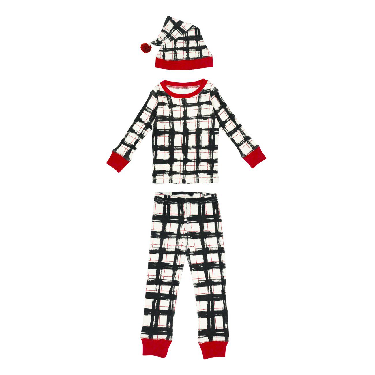 Holiday Kids PJ & Cap Set | Xmas Day Plaid