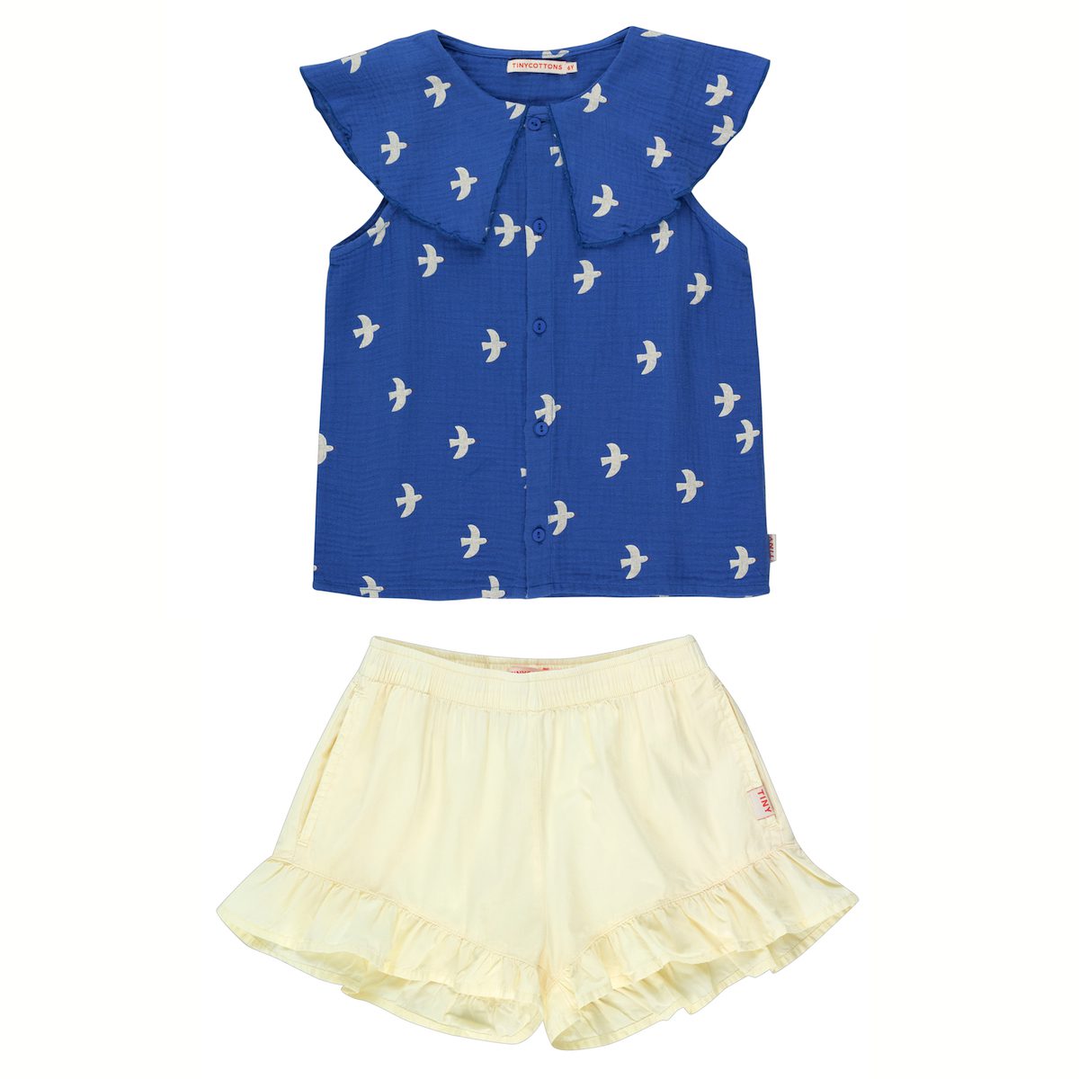Birds Blouse & Frill Shorts