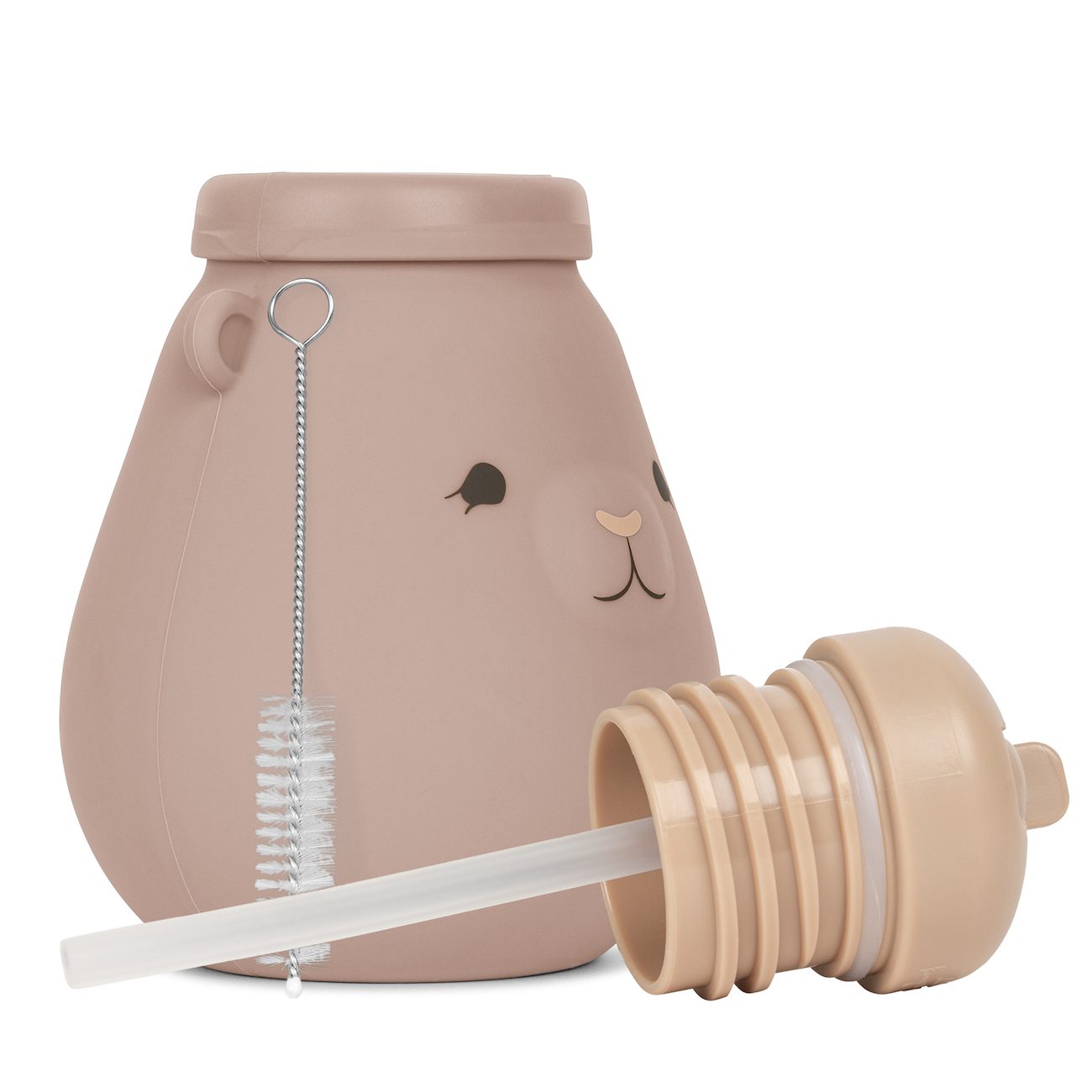 Silicone Drinking Bottle Teddy | Blush
