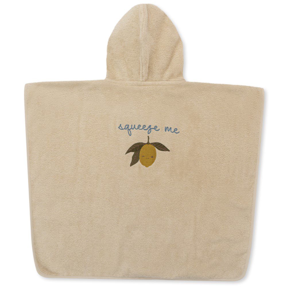 Terry Poncho Embroidery | Lemon