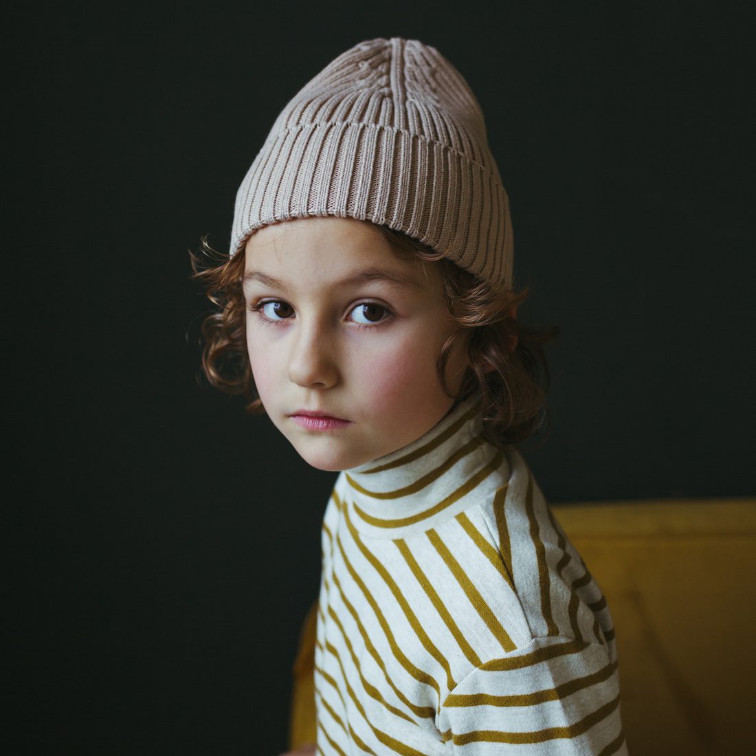 Organic Rib Knit Beanie | Forest