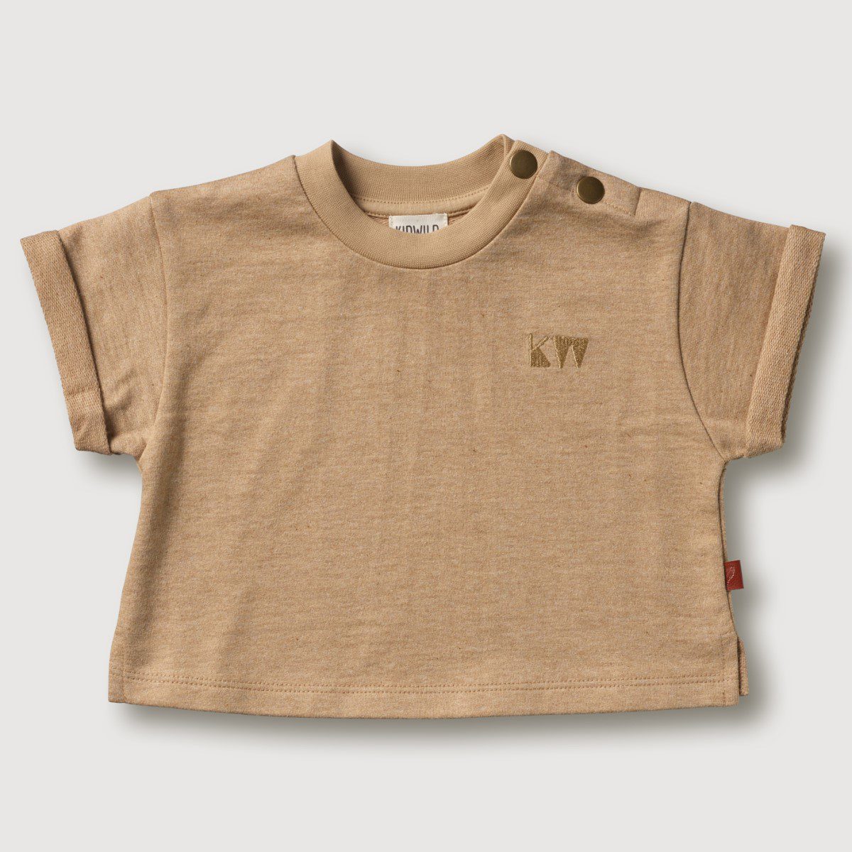 Organic Boxy Tee & Shorts | Almond Melange