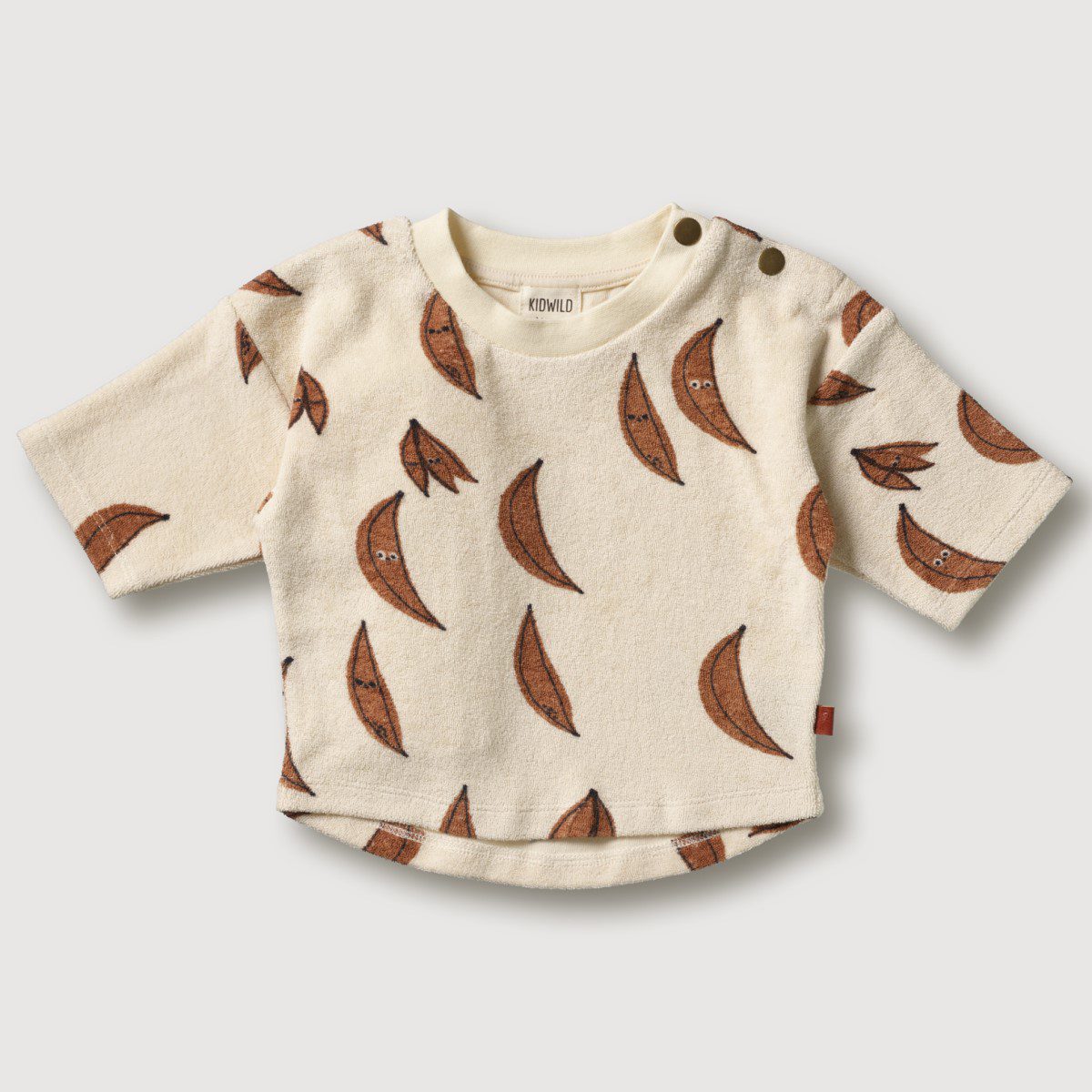 Organic Boxy Sweatshirt & Shorts | Banana AOP/Fawn