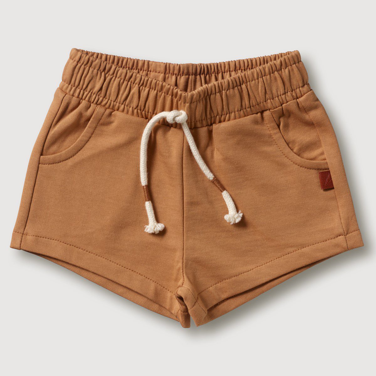 Organic Boxy Sweater & Shorts | Colorblock/Fawn