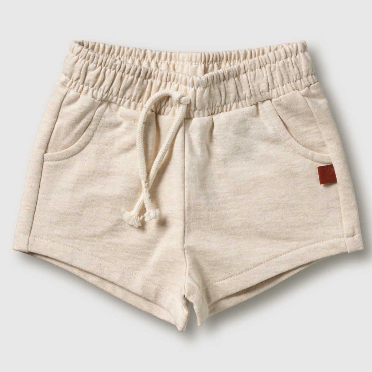 Organic Boxy Tee & Shorts | Yellow Stripe/Oatmeal Melange