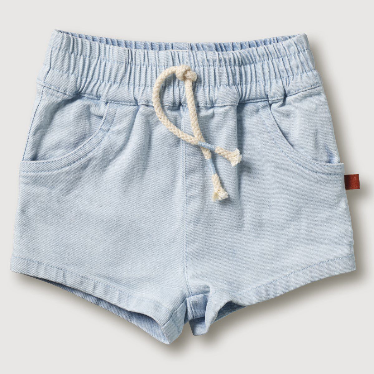 Organic Boxy Sweatshirt & Shorts | Mist Stripe/Denim