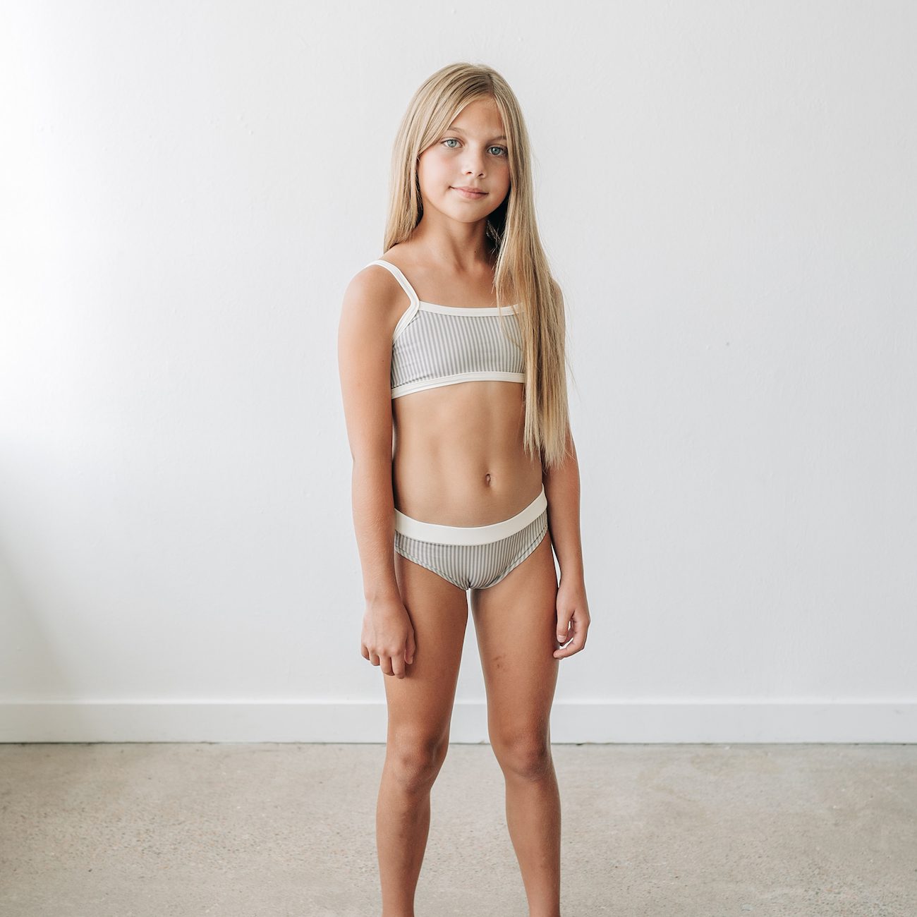 Two Piece Swimsuit Mist Stripe