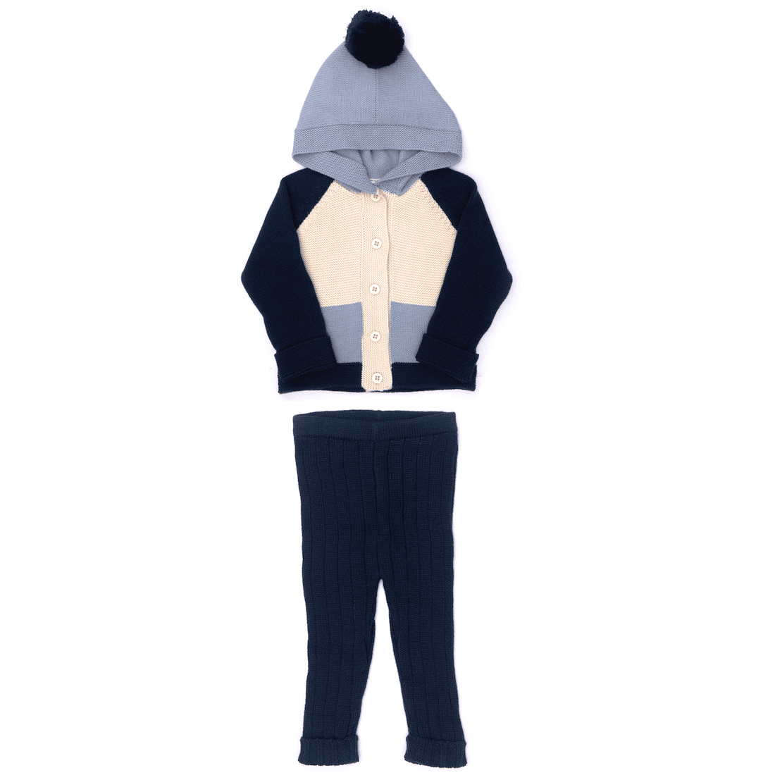 Knitted Block Cardigan & Knitted Leggings