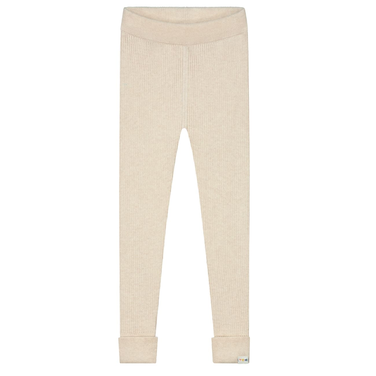 Knitted Leggings Big Rib | SAND MELANGE