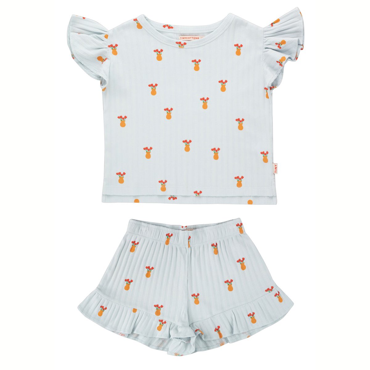 Tulips Crop Tee & Frills Short