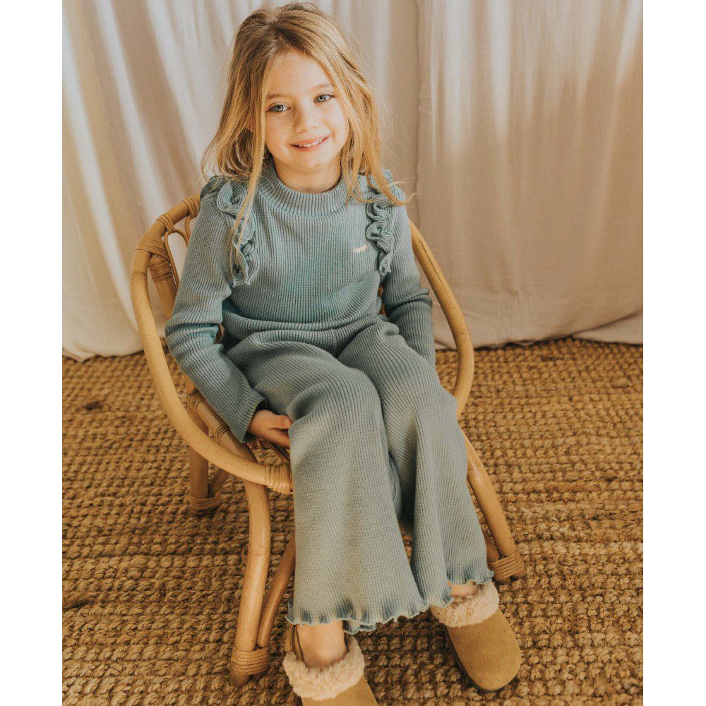 Soft Rib Ruffle Top & Pants