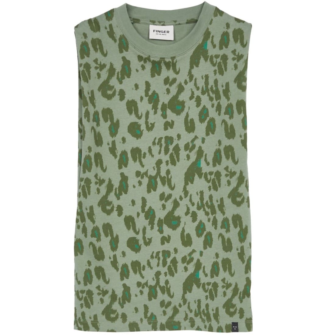 Lucia Stone Khaki Leopard Sleeveless Dress