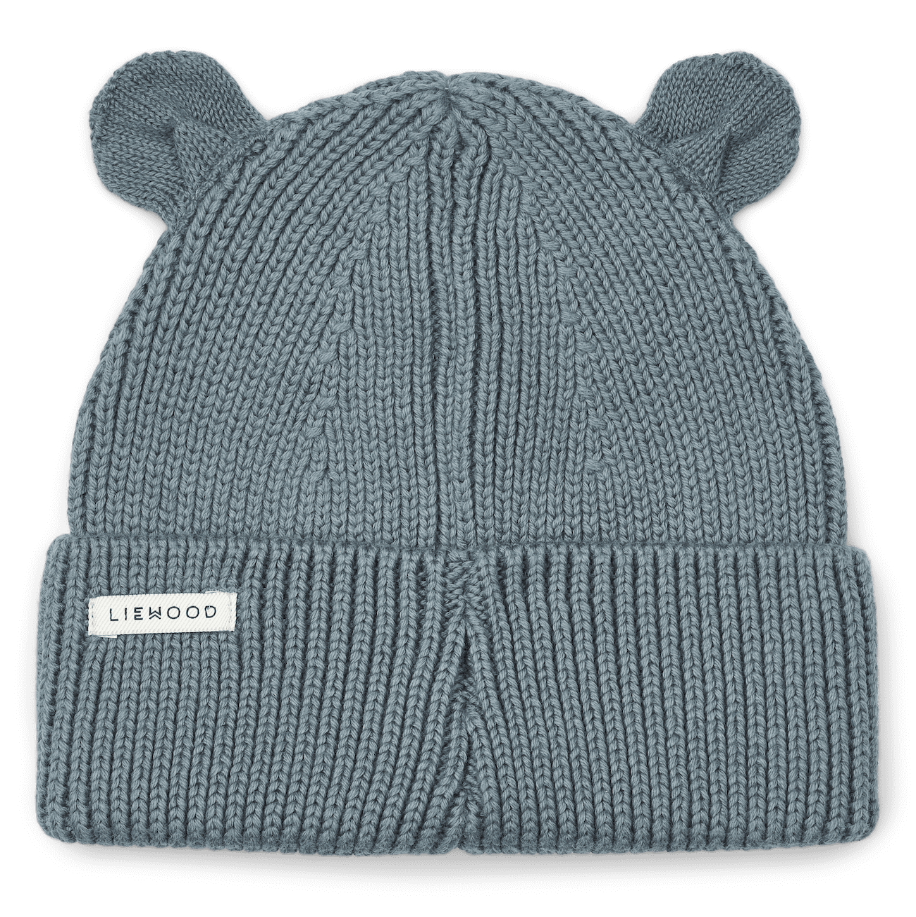 Gina Rib Knit Beanie W/ Bear Ears | Whale Blue